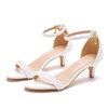 Women's Sandals PVC Buckle Kitten Heel Wedding Shoes #PDS03031480