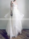 Ivory Organza Appliques Lace Floor-length Prettiest Sweetheart Wedding Dress #PDS00020772