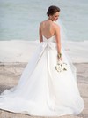 Ball Gown Strapless Court Train Tulle Beading Wedding Dresses #PDS00024050