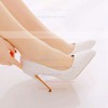 Women's Pumps Stiletto Heel PVC Pearl Wedding Shoes #PDS03030974