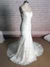 Ivory Lace Sweetheart with Appliques Lace Trumpet/Mermaid Funky Wedding Dress #PDS00020920