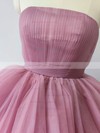 Ball Gown Strapless Tea-length Tulle Tiered Prom Dresses #PDS020107925