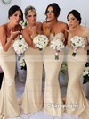 Best Ivory Silk-like Satin Sequined Sashes/Ribbons Trumpet/Mermaid Bridesmaid Dresses #PDS01012230