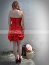 Taffeta Sheath/Column Strapless Short/Mini Pick-Ups Bridesmaid Dresses #PDS02018090