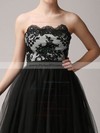 Tulle A-line Strapless Knee-length Appliques Lace Bridesmaid Dresses #PDS02018121