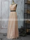 Chiffon A-line Scoop Neck Floor-length Sashes / Ribbons Bridesmaid Dresses #PDS02017961