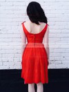 Chiffon A-line V-neck Short/Mini Bow Bridesmaid Dresses #PDS02018025