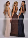 Chiffon Sheath/Column Square Neckline Floor-length Ruched Bridesmaid Dresses #PDS02018040